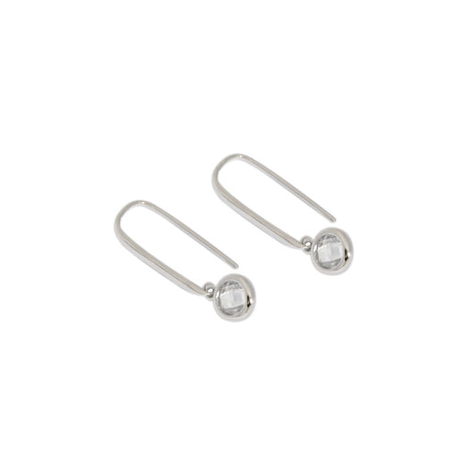 Silver Pin Minimalist Earring Hoops