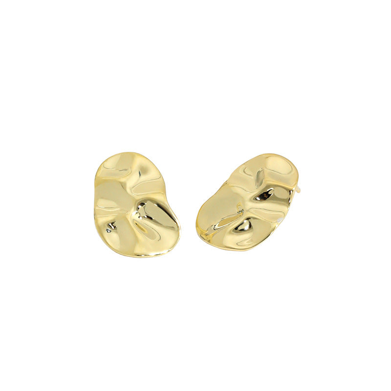 Gold Plated Peas Minimalist Earring Stud