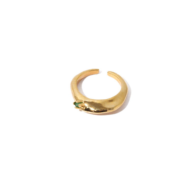 Gold Plated Geometric Minimalist Ring