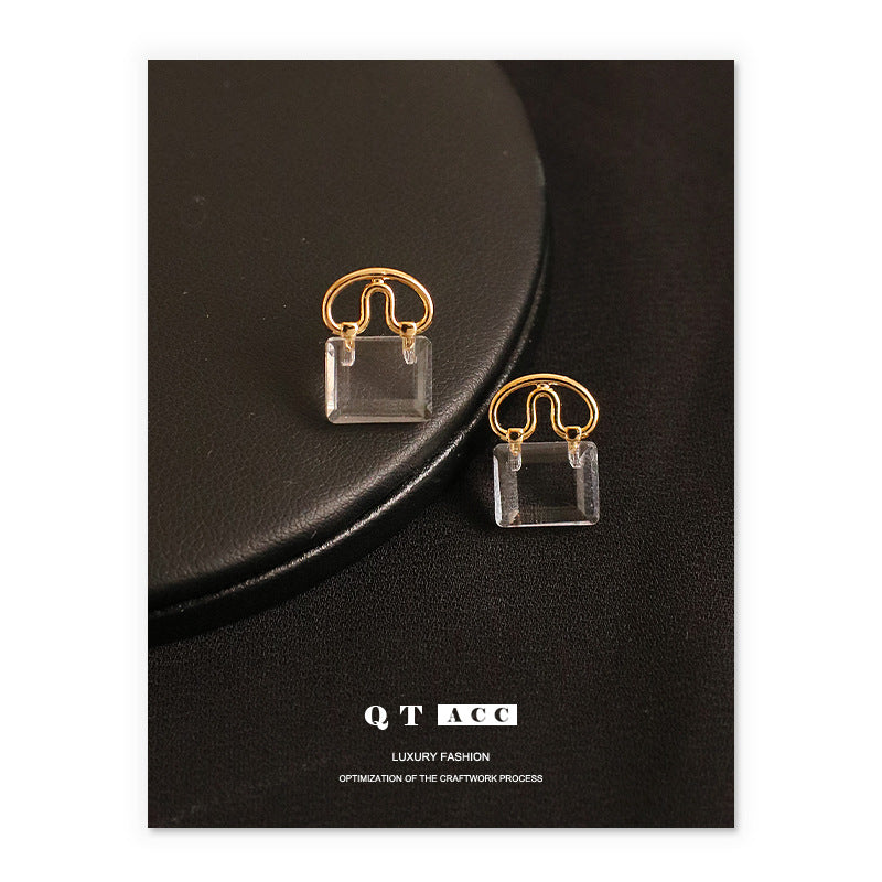 Gold Plated Geometric Minimalist Earring Stud