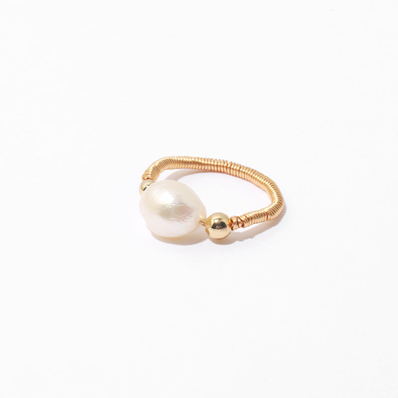 Gold Plated Geometric Minimalist Ring