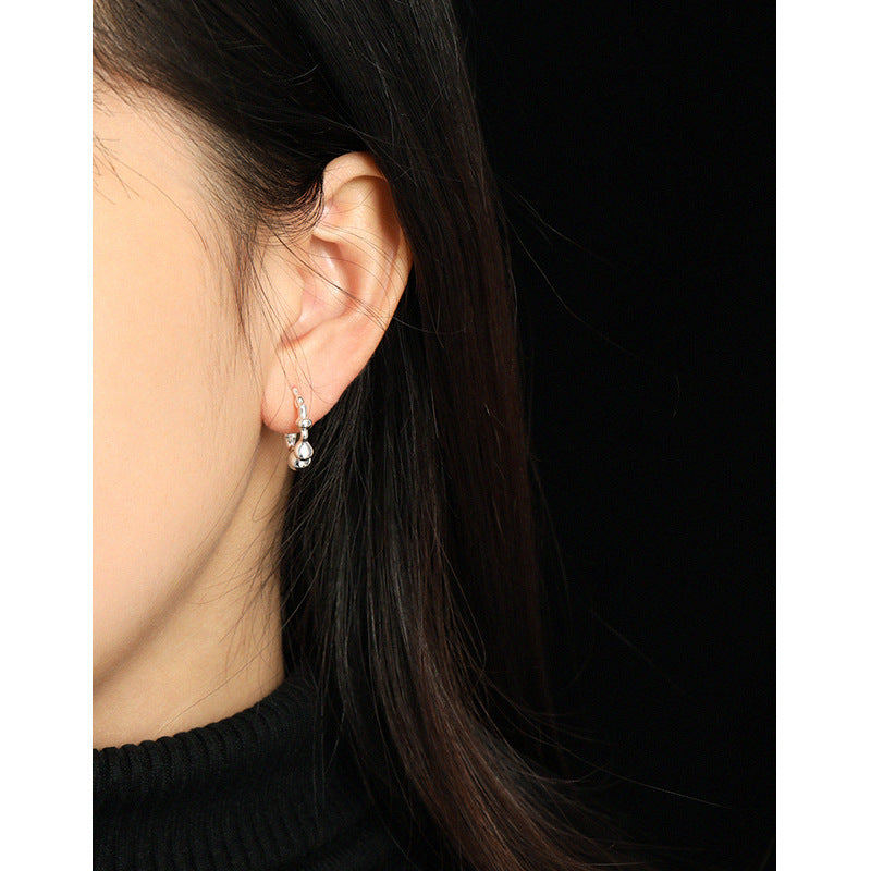 Gold Plated Round Minimalist Earring Stud