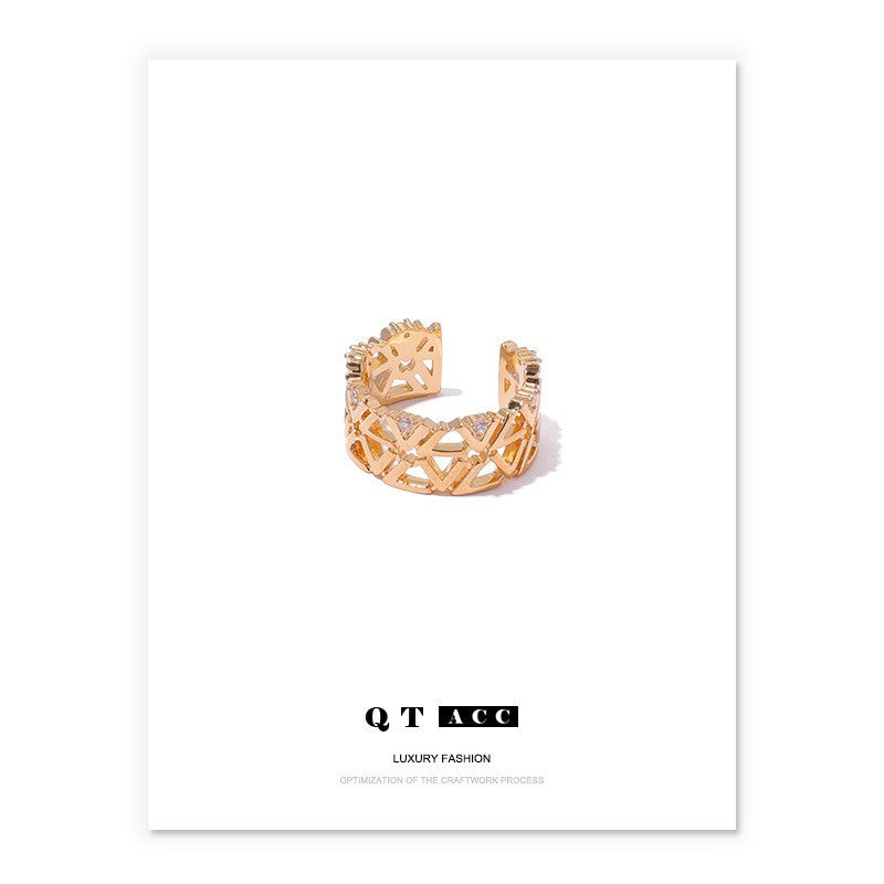 Gold Plated Cutout Minimalist Earring Cuff