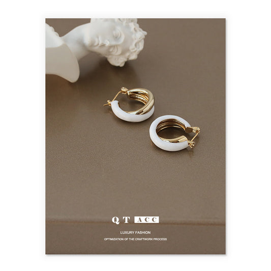 Gold Plated Round Minimalist Earring Hoops