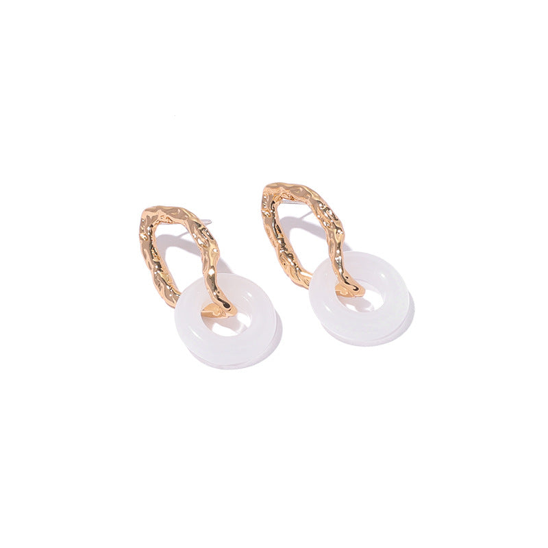 Gold Plated Round Minimalist Earring Stud