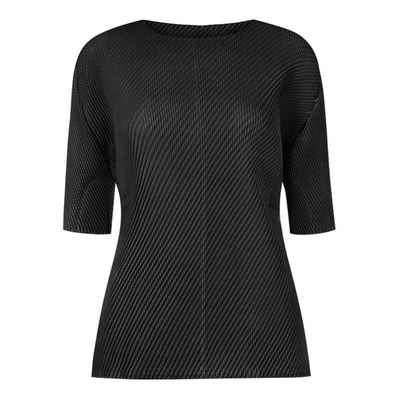 Plissé Pleated Casual Loose Main Line Fish Scale Top