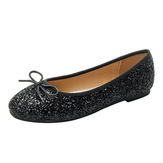 Bow Round Ballerina Flats