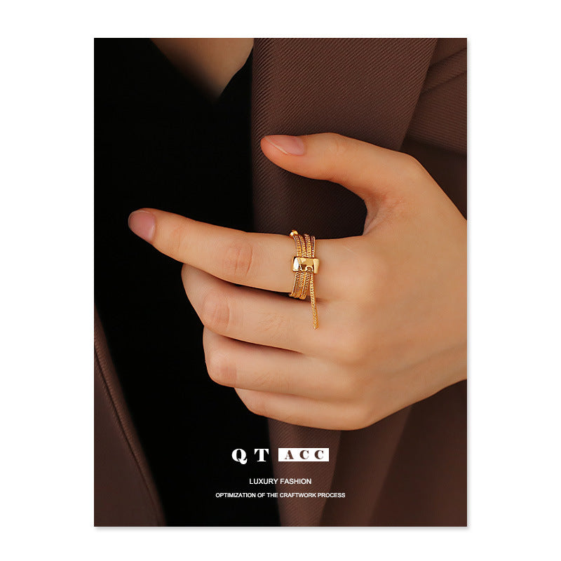 Gold Plated Geometric Minimalist Ring