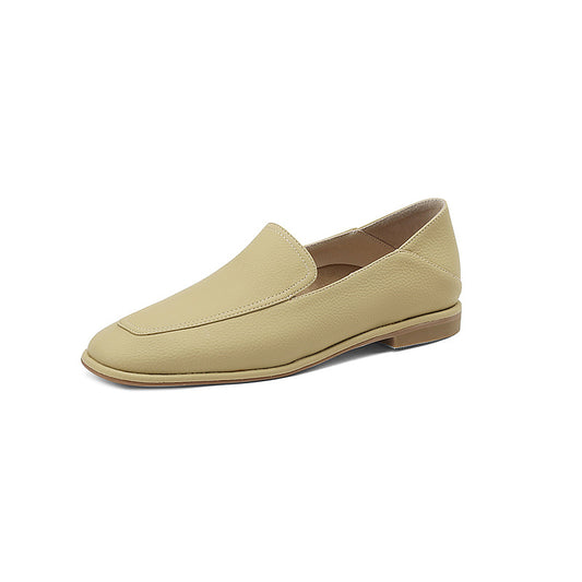 Litchi Texture Leather Loafers