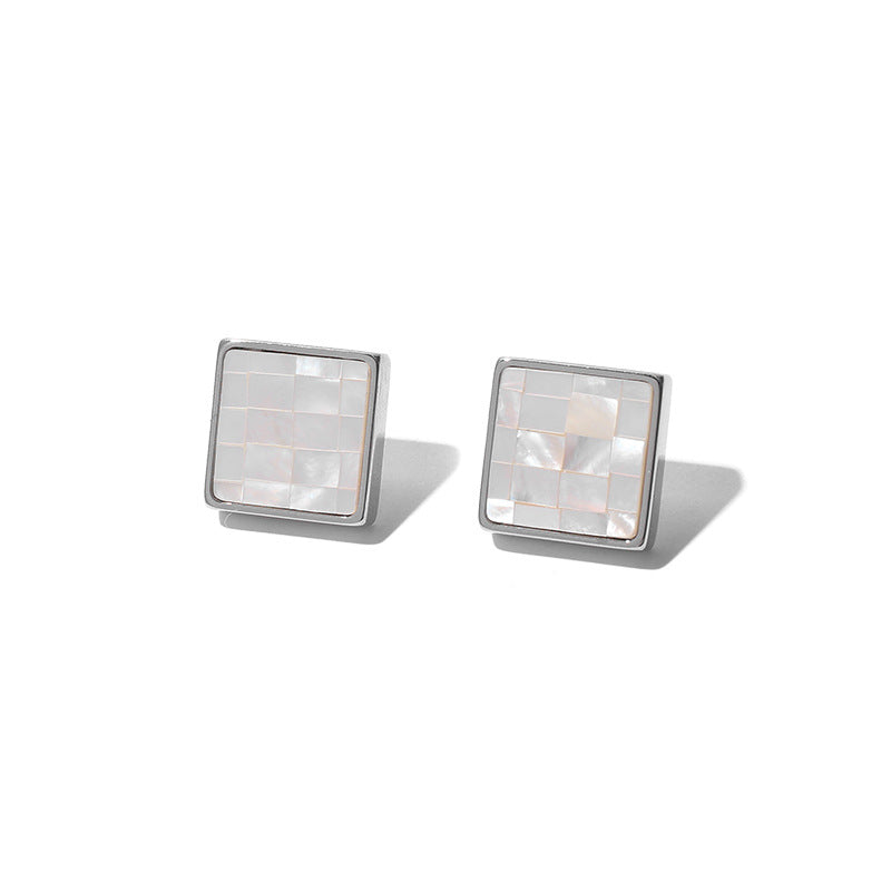 Titanium Steel Square Minimalist Earring Stud