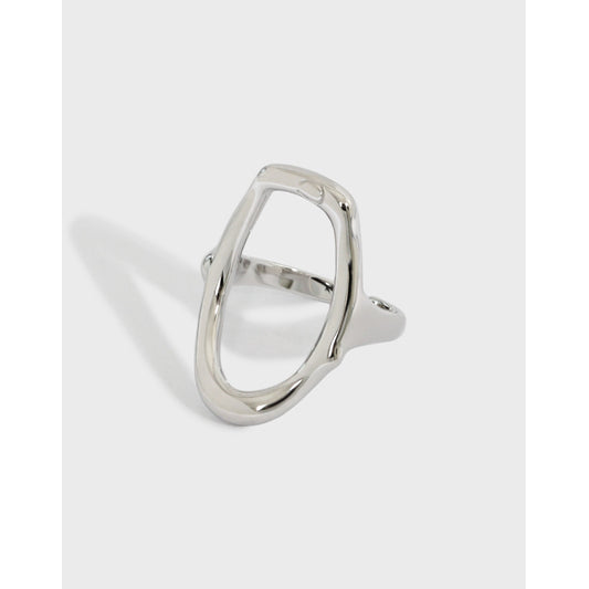 Silver Round Minimalist Ring