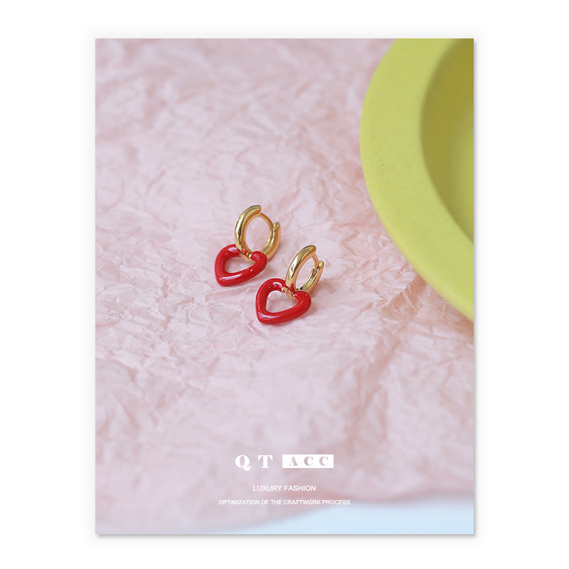 Gold Plated Love Minimalist Earring Hoops