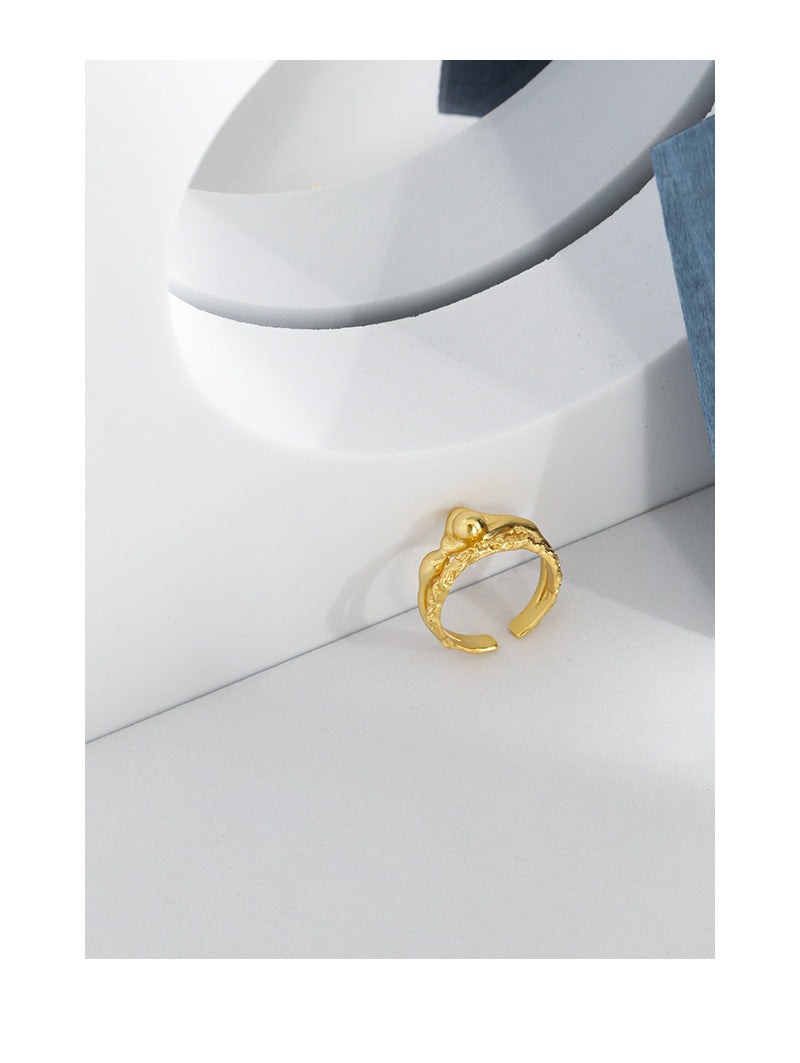 Gold Plated Round Minimalist Ring