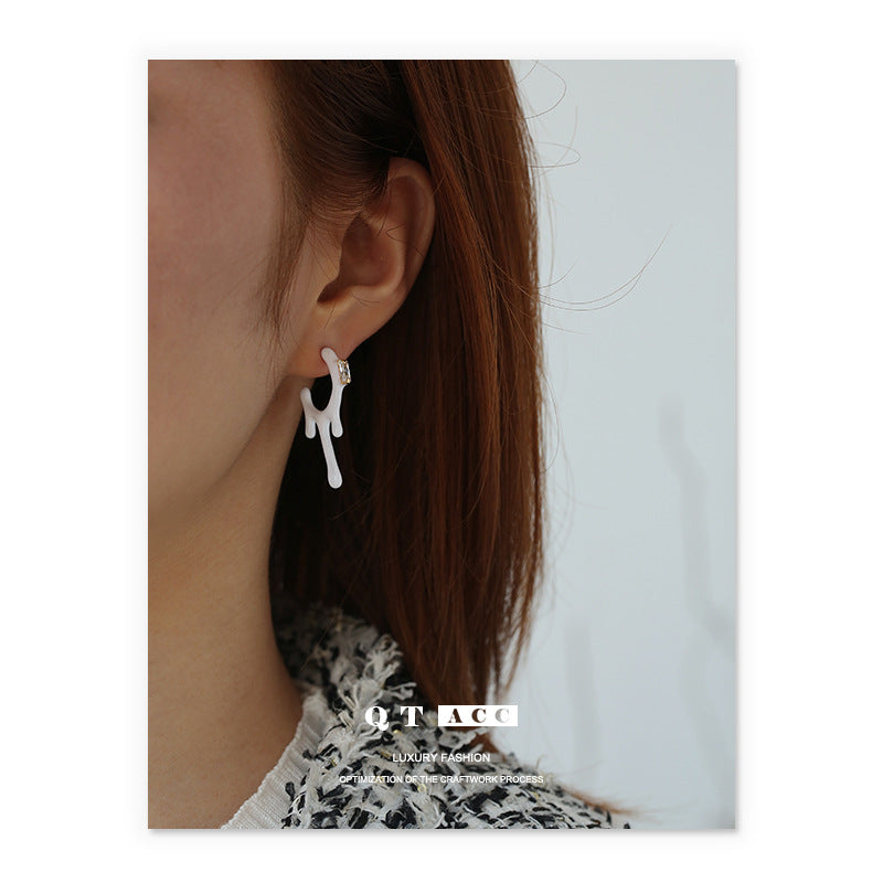 Silver Geometry Minimalist Earring Stud