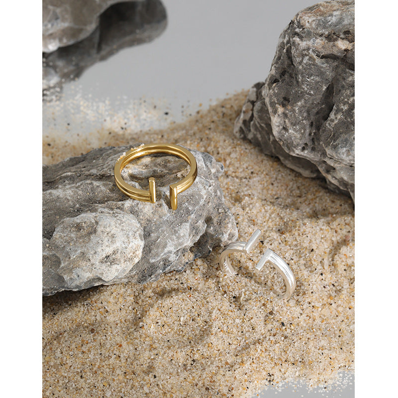 Gold Plated Round Minimalist Ring