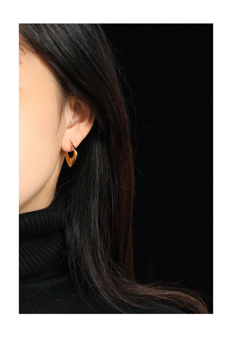 Gold Plated Round Minimalist Earring Hoops