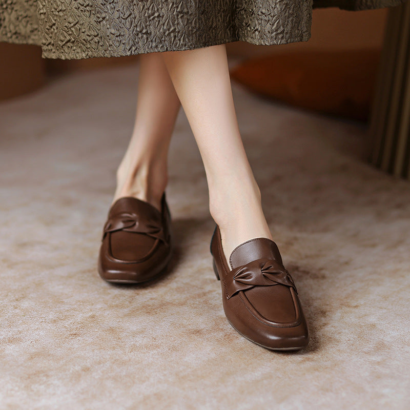 Chocolate Leather Loafers