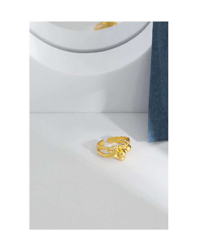 Gold Plated Round Minimalist Ring