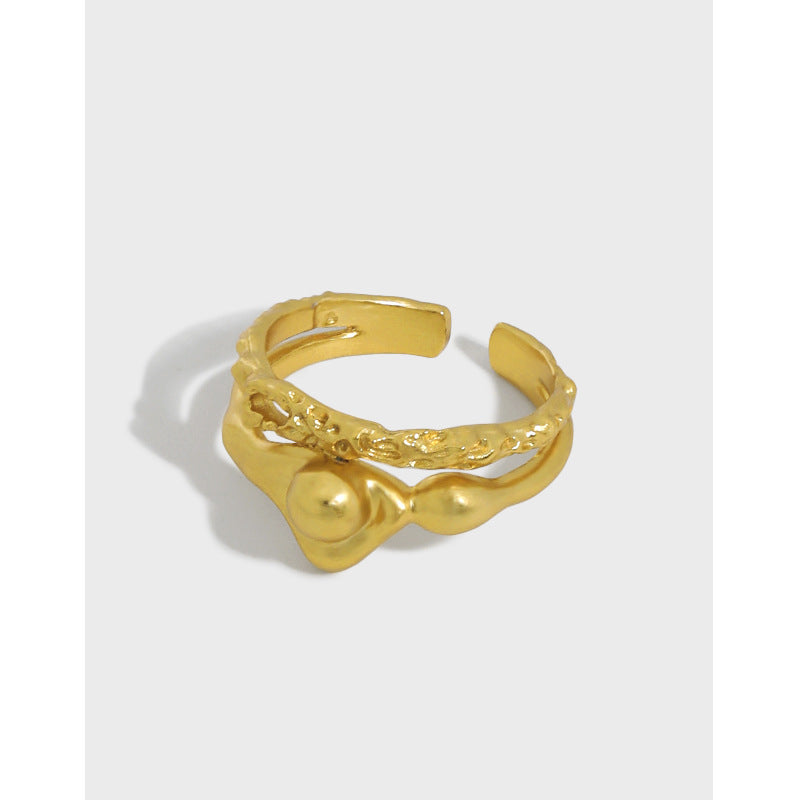 Gold Plated Round Minimalist Ring