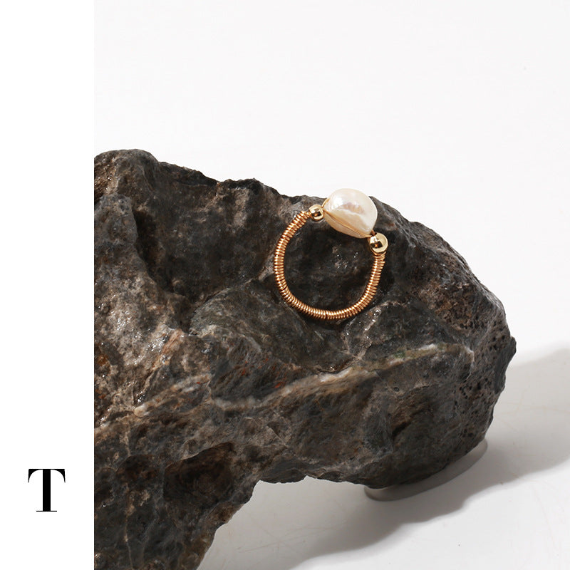 Gold Plated Geometric Minimalist Ring