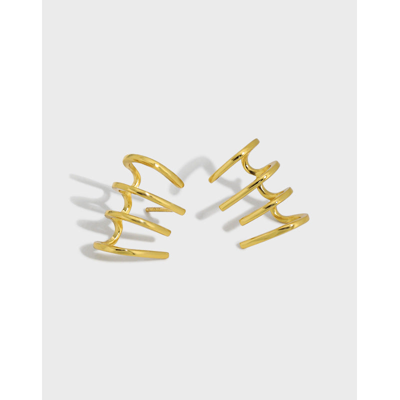 Gold Plated Octopus Minimalist Earring Stud