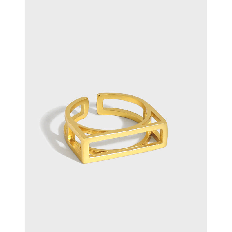 Gold Plated Handbag Minimalist Ring