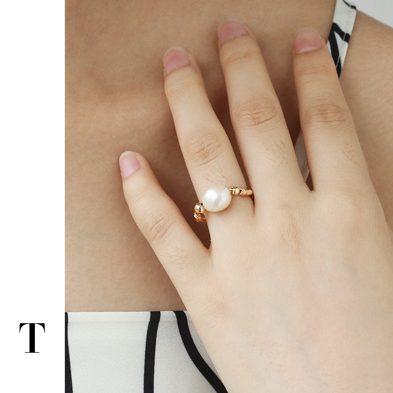 Gold Plated Geometric Minimalist Ring