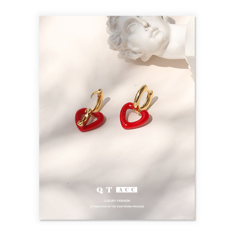 Gold Plated Love Minimalist Earring Hoops