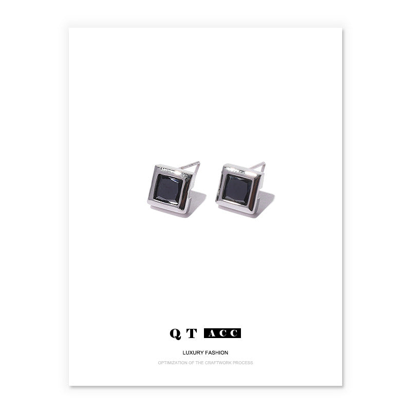 Gold Plated Square Minimalist Earring Stud