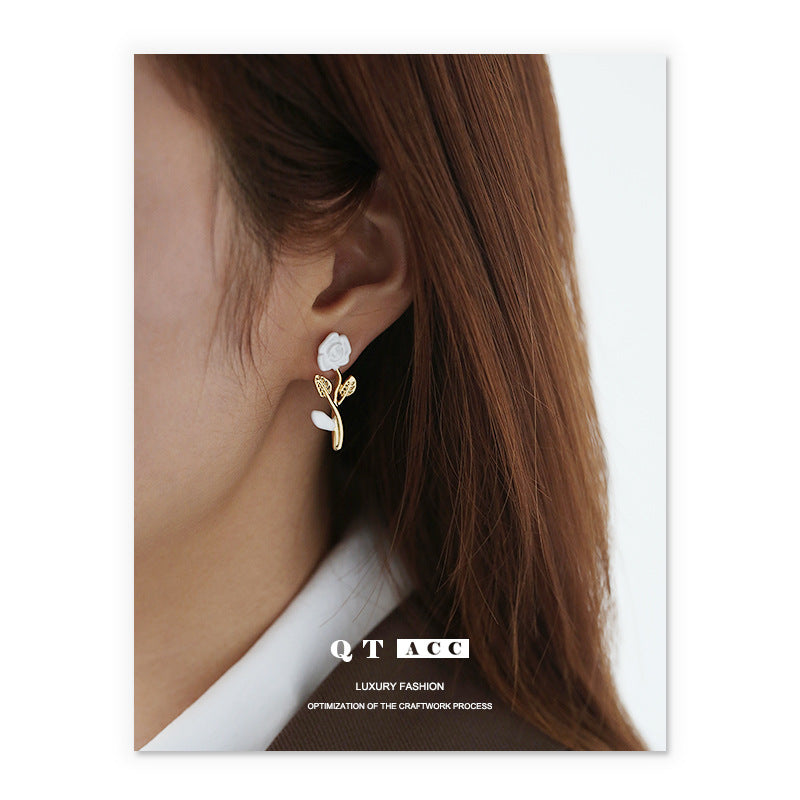 Gold Plated Flower Minimalist Earring Stud