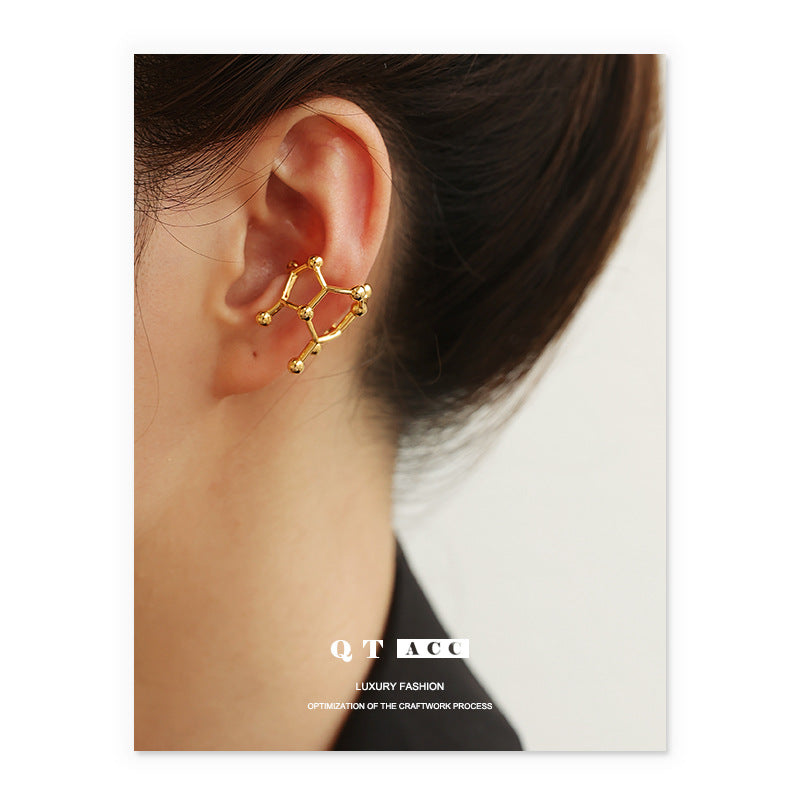 Gold Plated Crown Minimalist Earring Cuff