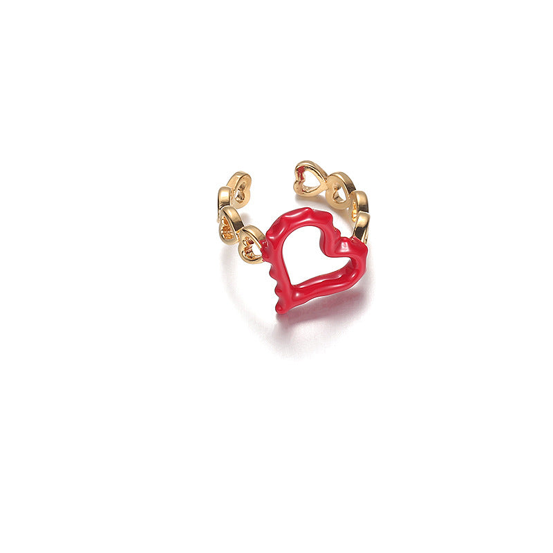 Gold Plated Geometric Heart Minimalist Ring