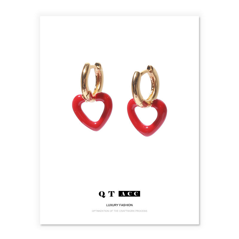 Gold Plated Love Minimalist Earring Hoops