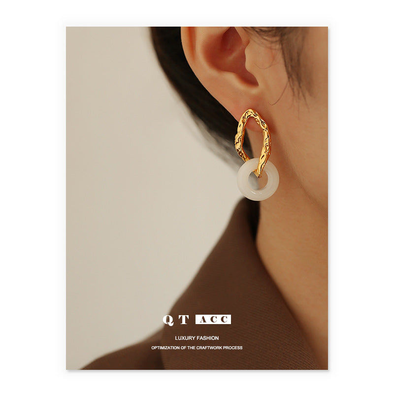 Gold Plated Round Minimalist Earring Stud