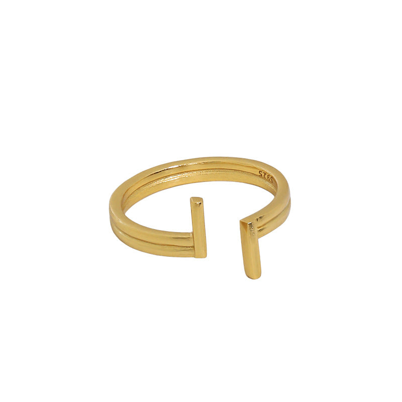 Gold Plated Round Minimalist Ring